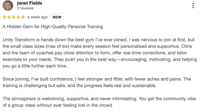 Unity Transformations member review 11