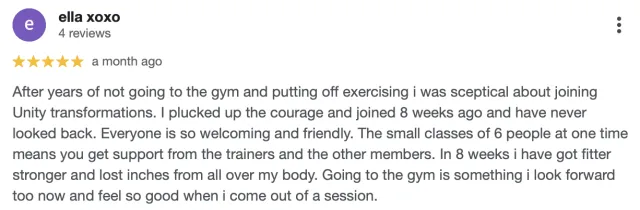 Unity Transformations member review 25